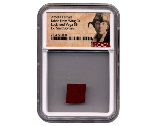 Amelia Earhart Fabric from her Lockheed Vega 5b Wing CAG Ex. Smithsonian!