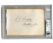 Civil War Confederate Brig. General Matt Ransom Signed Cut Auto BAS Gem Mint 10