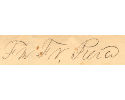 President Franklin Pierce Signed Free Frank PSA Auto - Rare Pres. Signature!
