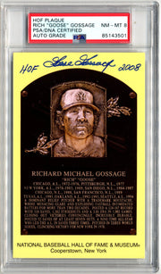 Goose Gossage Signed & Inscribed HOF Post Card PSA 8 Auto