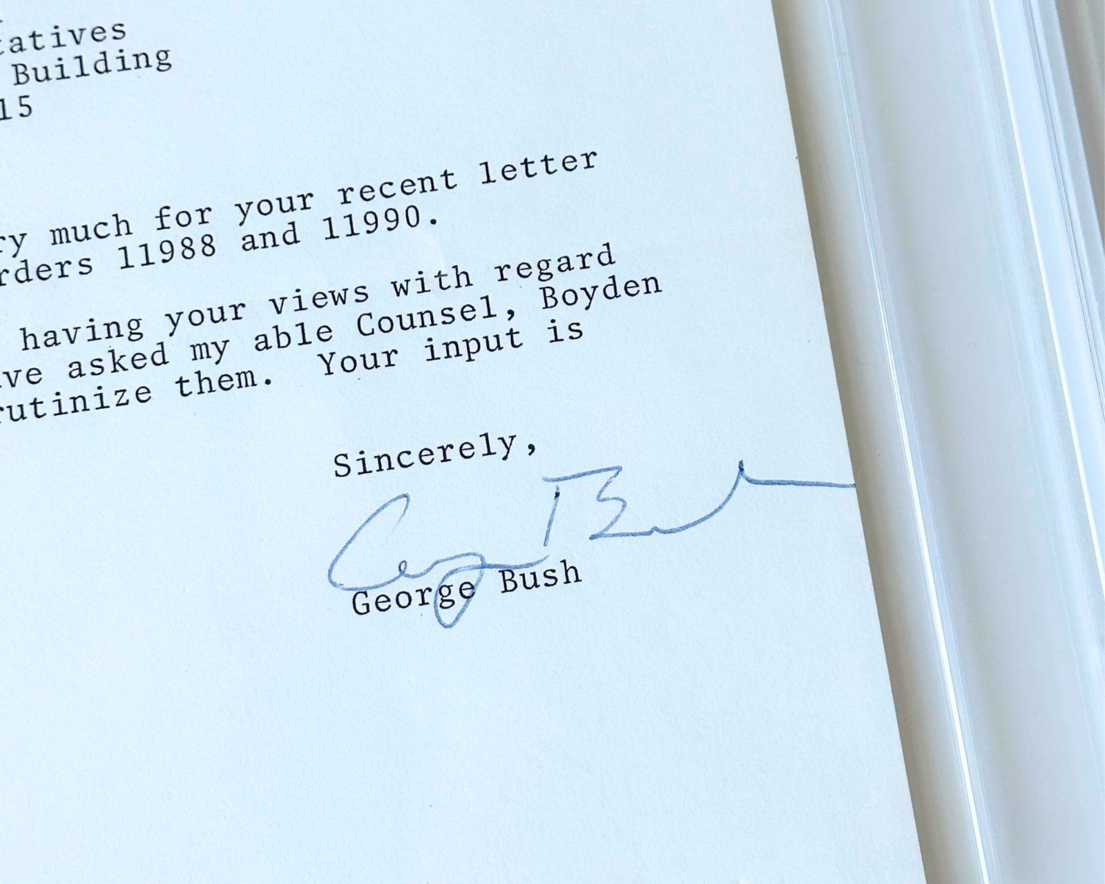 President George H.W. Bush Reviews Carter-Era Environmental Executive Orders PSA