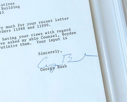 President George H.W. Bush Reviews Carter-Era Environmental Executive Orders PSA