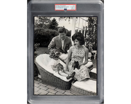 John, Jackie & Caroline Kennedy PSA Type 1 Original Family Portrait Photograph