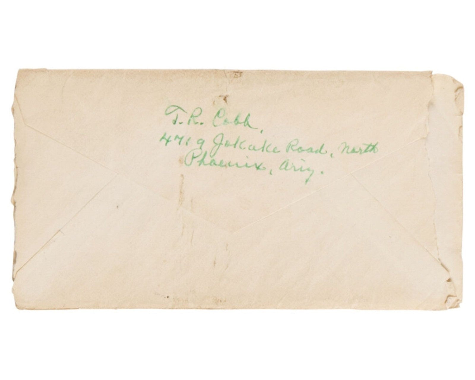 Ty Cobb Signed Envelope Addressed to North Carolina PSA & BAS (Beckett) Auto