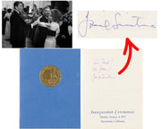 Unique Frank Sinatra Signed Ronald Reagan Inauguration Program PSA & BAS Auto