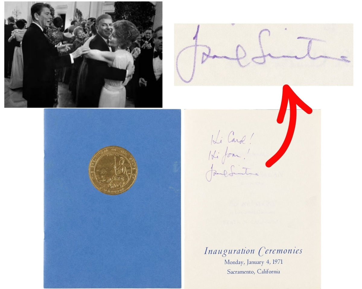 Unique Frank Sinatra Signed Ronald Reagan Inauguration Program PSA & BAS Auto
