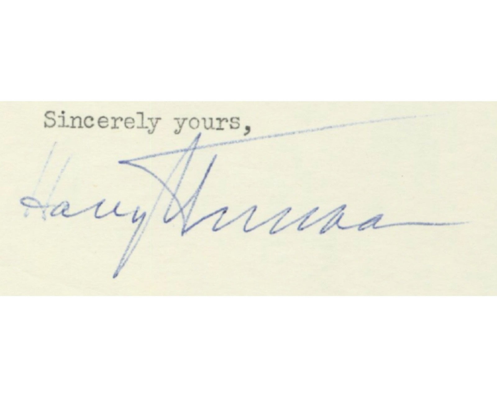 President HARRY TRUMAN Boldly Signed Letter On Europe Trip! PSA Auto