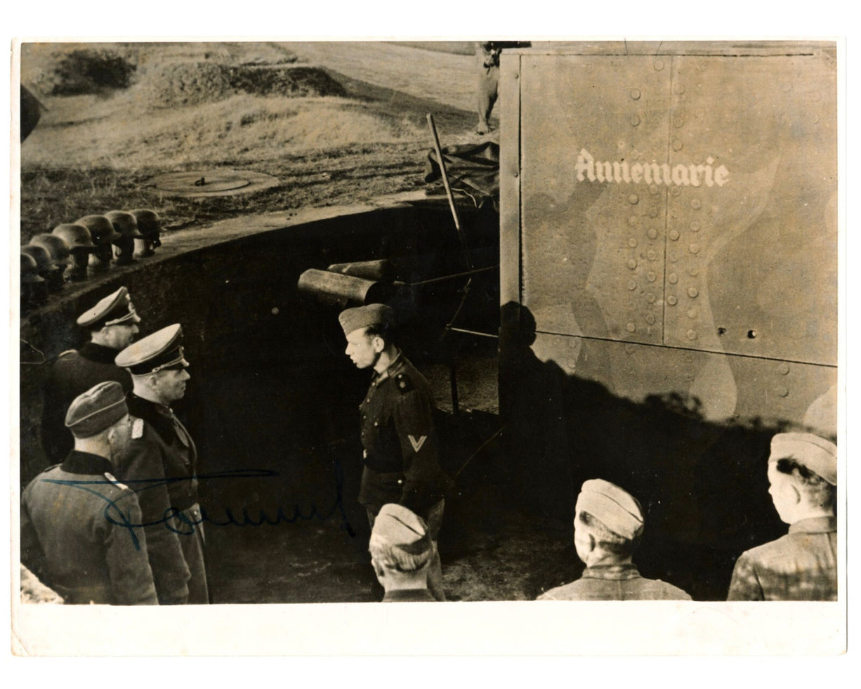 Erwin Rommel Signed Original WWII Photograph Prep for Allied D-Day invasion JSA