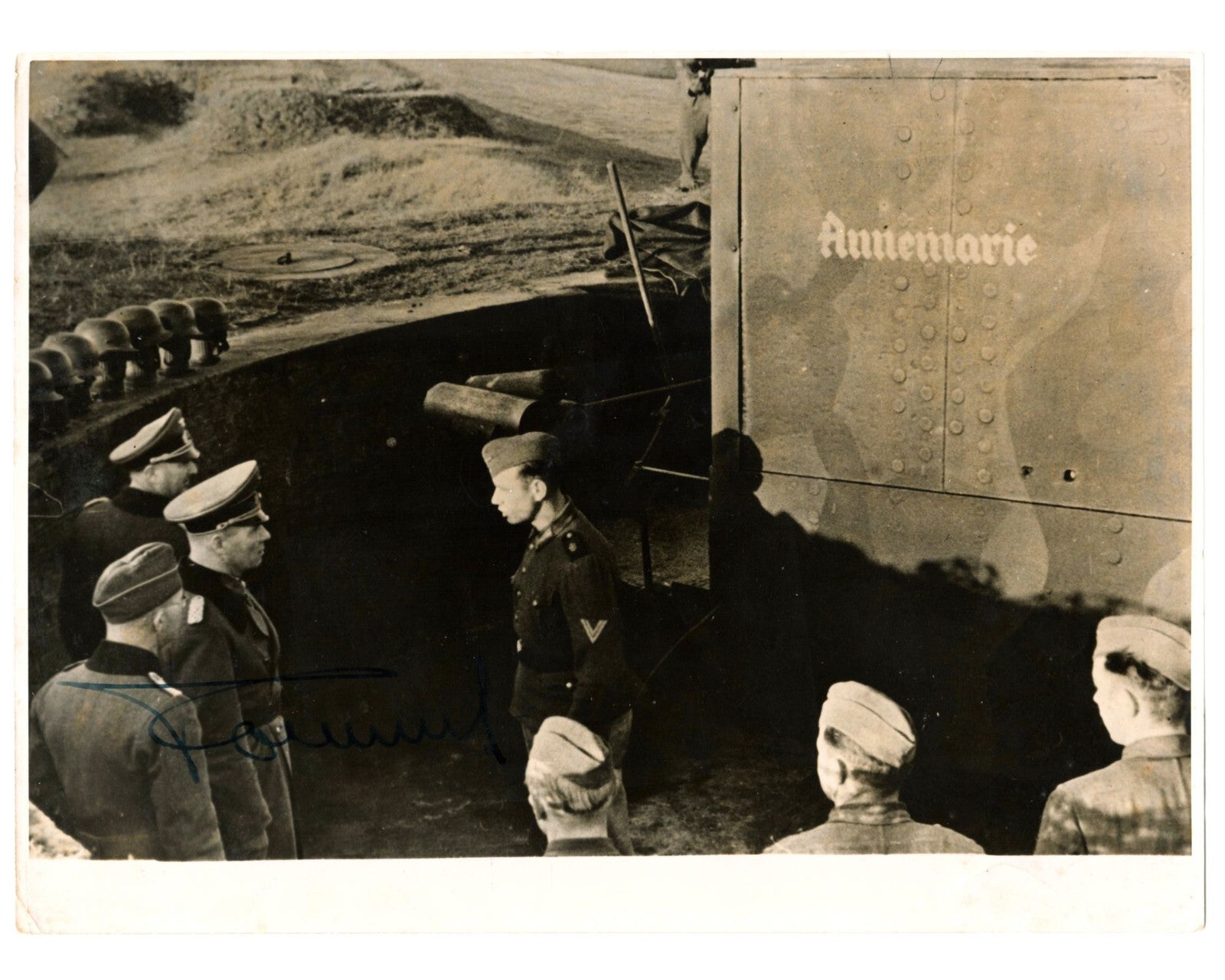 Erwin Rommel Signed Original WWII Photograph Prep for Allied D-Day invasion JSA