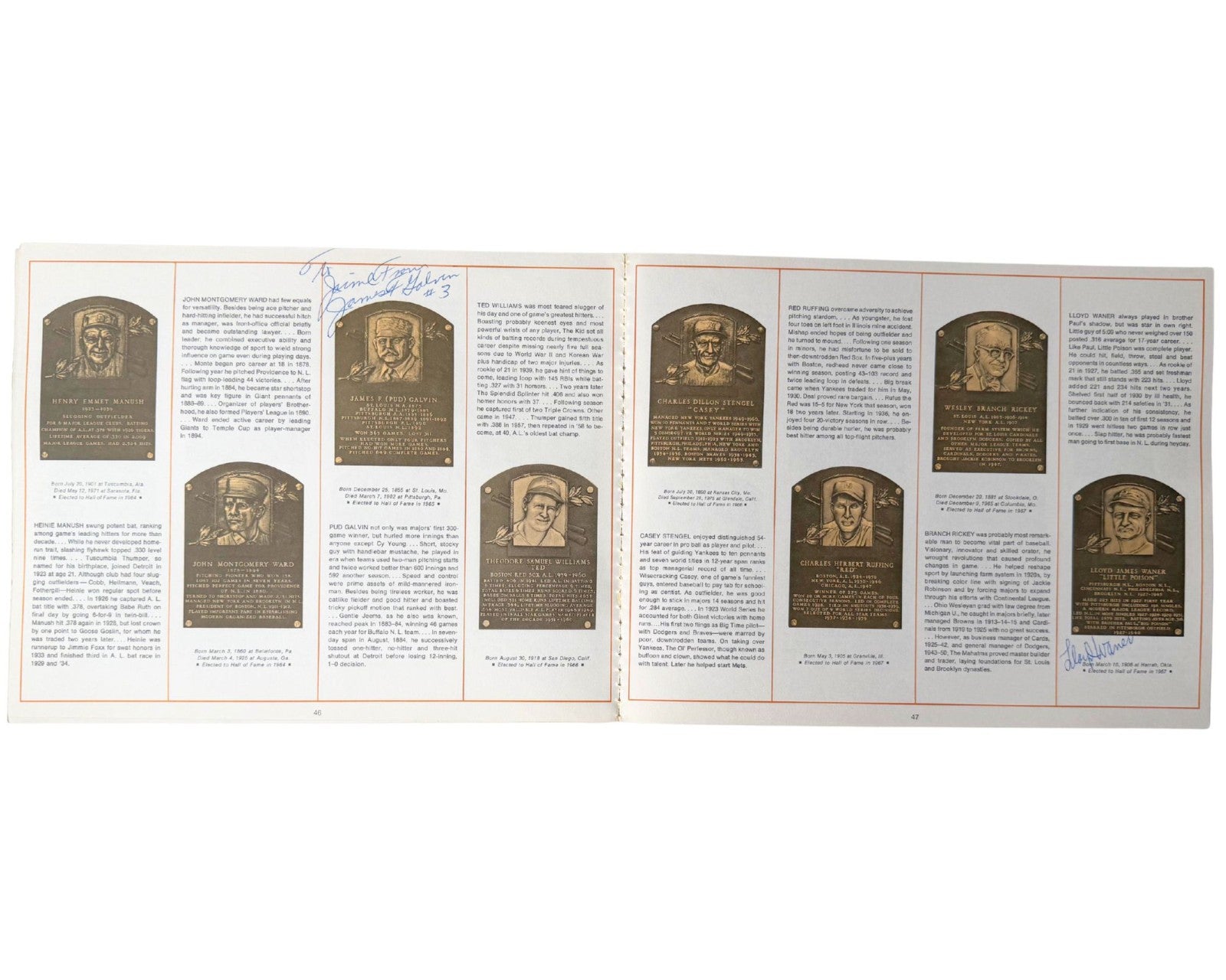 Baseball HOF Multi Signed Program: Satchel Paige, Grimes, Musial & 20 More! JSA