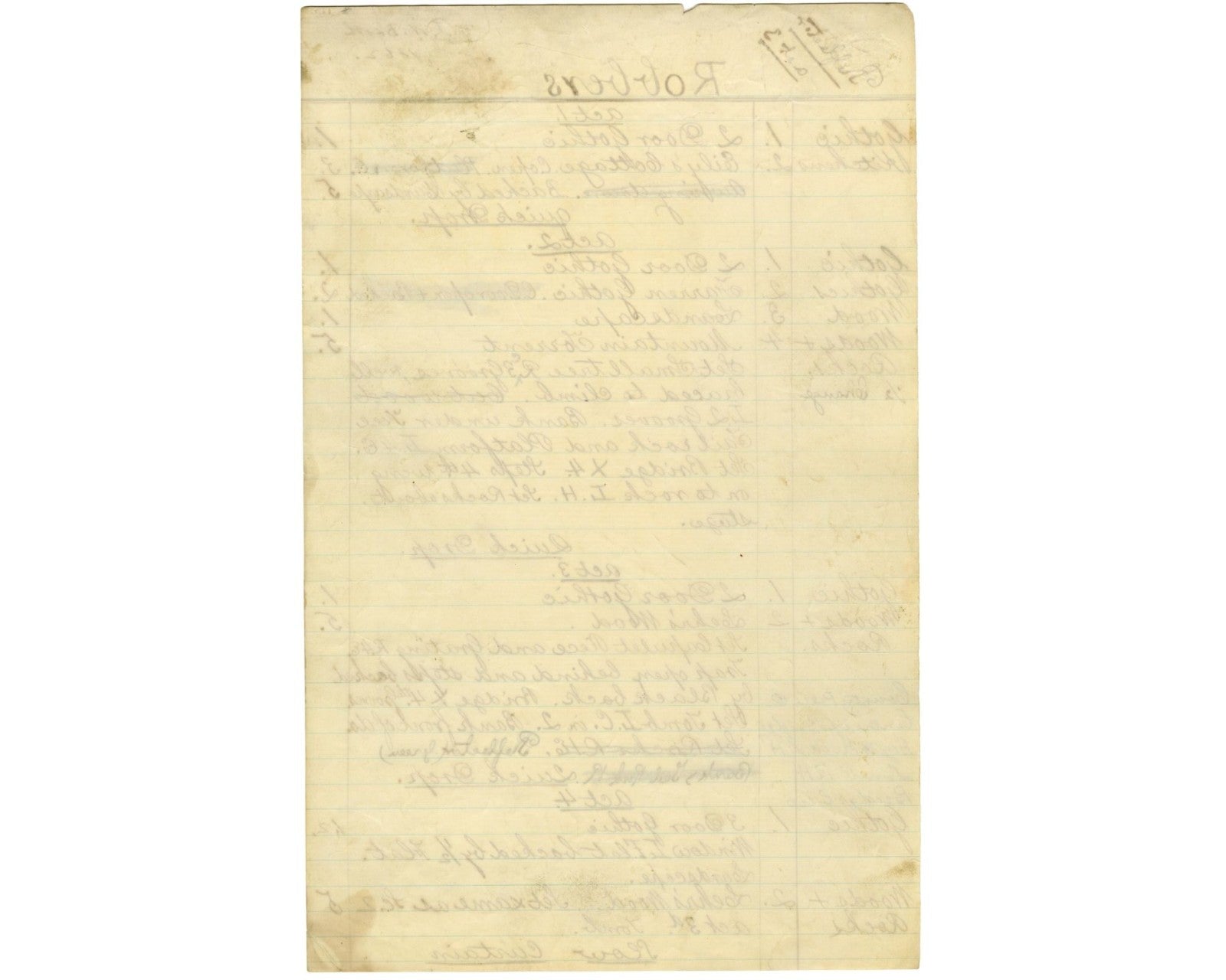 John Wilkes Booth Personally Owned Scenery List w/ Handwritten Edit by Booth