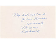 Legendary Artist Norman Rockwell Signed Index Card! JSA