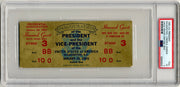 1965 President Lyndon Johnson Inauguration Gold Ticket PSA 5 Honored Guest POP 1