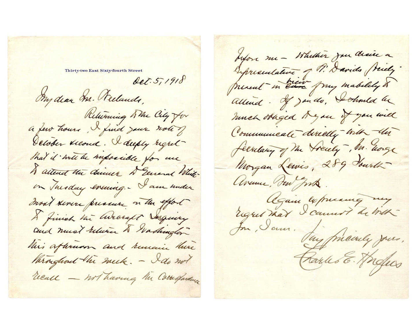 Justice Charles Evans Hughes on WWI Aircraft Inquiry PSA