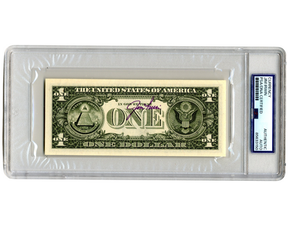 Apollo 15 Moonwalker Jim Irwin Signed Currency $1 Dollar Bill PSA Auto