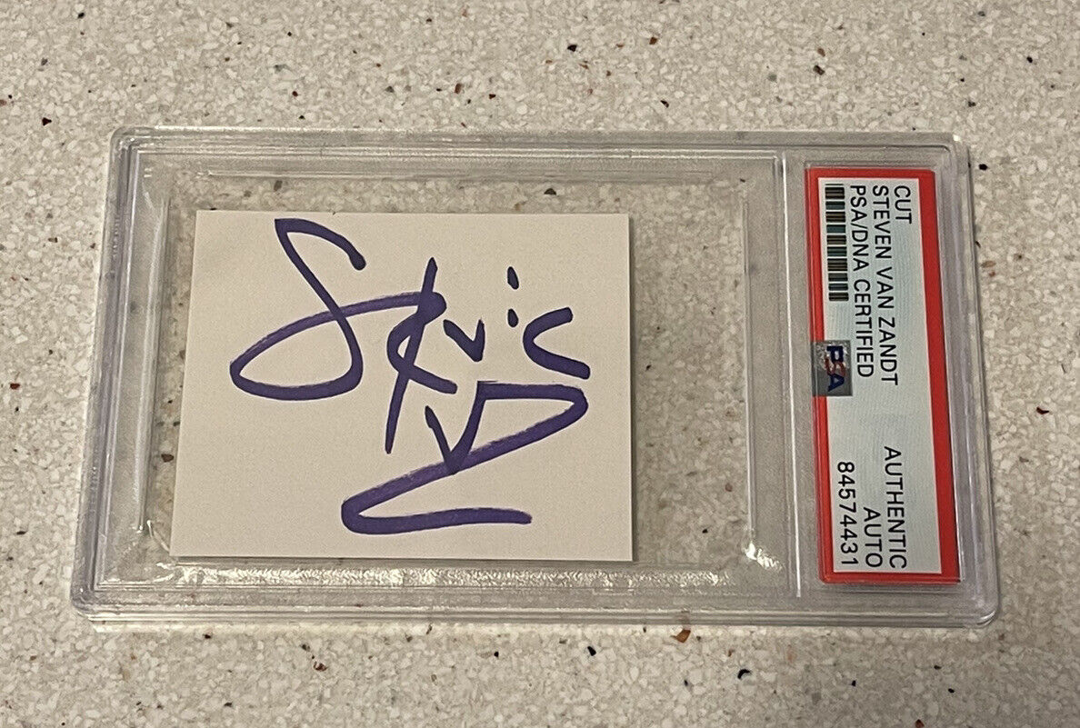 STEVIE VAN ZANDT SOPRANOS SIGNED CUT, BRUCE SPRINGSTEEN'S E STREET BAND PSA/DNA