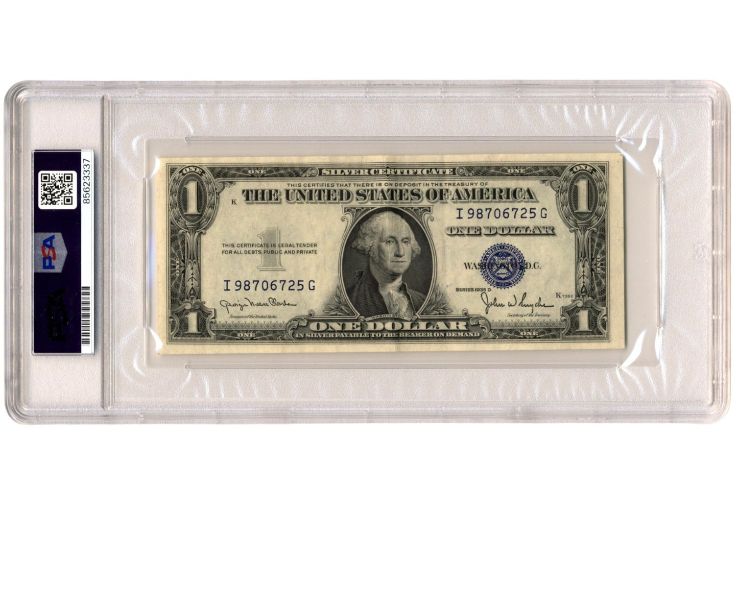 President RICHARD NIXON Signed Silver Certificate (Dollar Bill) PSA Gem Mint 10