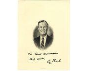 President George H.W. Bush Signed 9 x 12 Presidential Engraving PSA