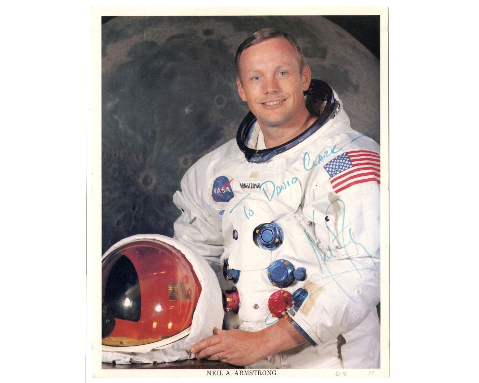 Neil Armstrong Signed Portrait to NASA Space Suit Manufacturer! Zarelli COA