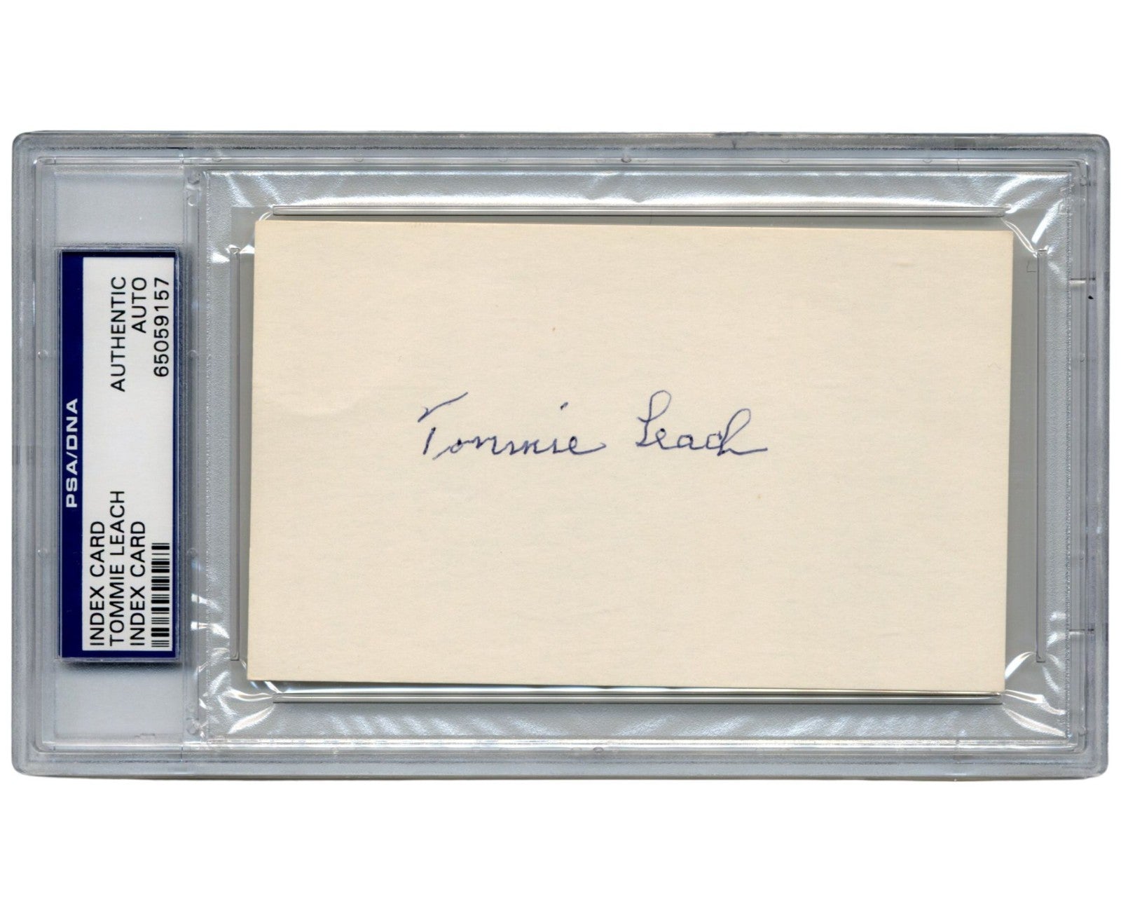 Rare Tommie Leach Signed Index Card PSA Auto - Pirates Dead Ball Icon!