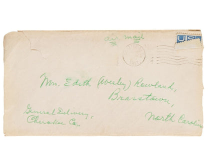 Ty Cobb Signed Envelope Addressed to North Carolina PSA & BAS (Beckett) Auto