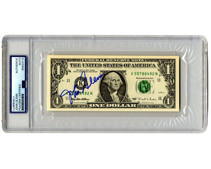 Mercury 7 Astronaut & Senator John Glenn Signed $1 Dollar Bill PSA Auto