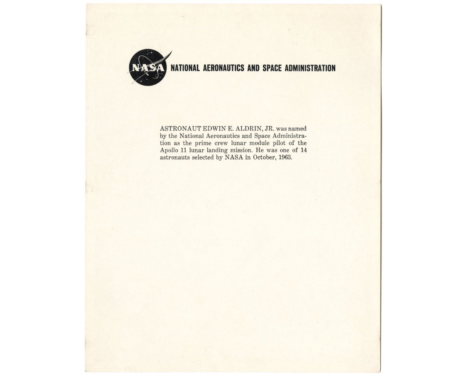 Buzz Aldrin Signed Portrait to NASA Space Suit Manufacturer! Zarelli COA