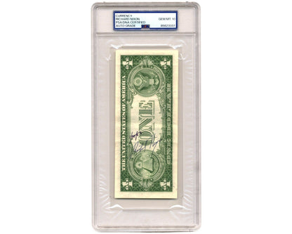 President RICHARD NIXON Signed Silver Certificate (Dollar Bill) PSA Gem Mint 10
