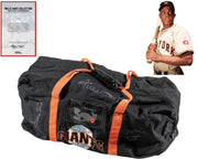 Willie Mays Owned, Used & Signed 7x SF Giants Equipment Bag! Ex. Mays Estate