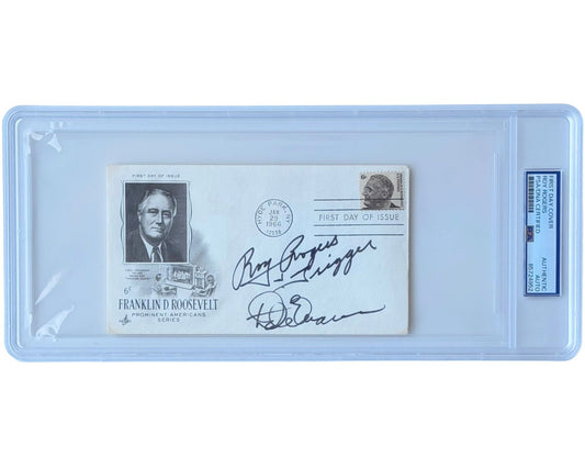 Actors Roy Rogers & Dale Evans Signed FDR First Day Cover PSA Auto