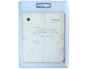 President Woodrow Wilson Signed Letter PSA Auto