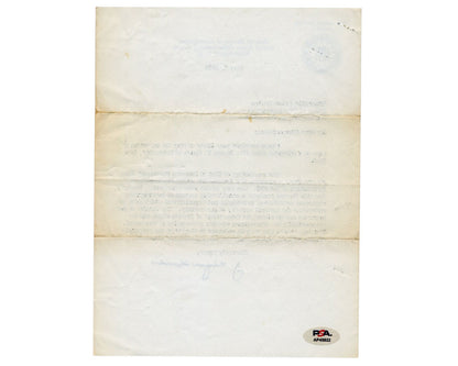 FBI Dir. J. Edgar Hoover Signed Letter on Harvard Vietnam Protest PSA