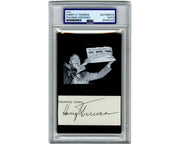 President HARRY TRUMAN Boldly Signed Cut w/ Iconic Photo Display PSA Auto