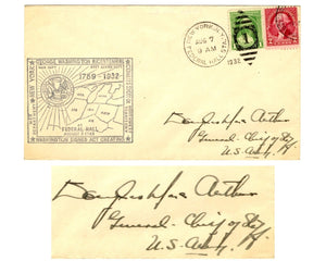 General Douglas MacArthur Signed "George Washington Bicentennial" Cover JSA Auto