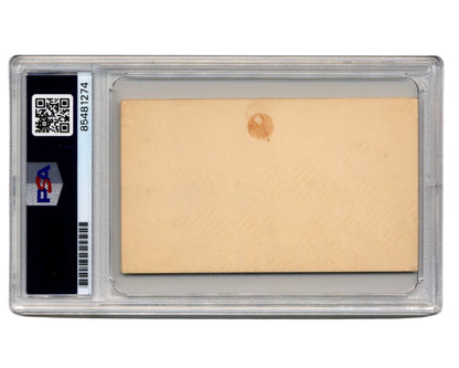 Presidential Candidate John Sherman Signed Cut -Sec. Of Treasury & State PSA 8