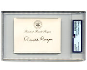 President Ronald Reagan Boldly Signed Presidential Post-It Note PSA Auto