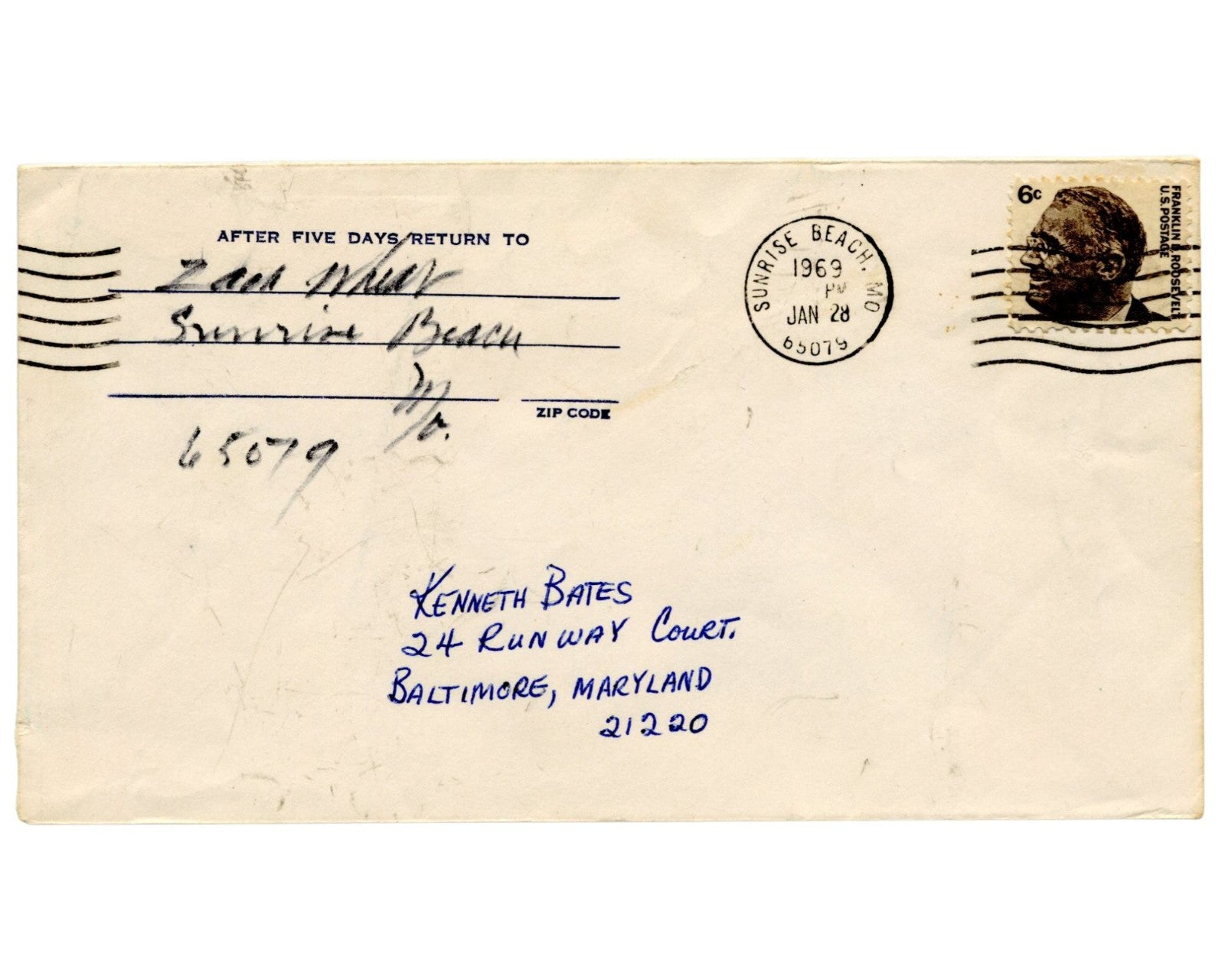 Brooklyn Dodgers' Zach Wheat Signed Envelope JSA Auto