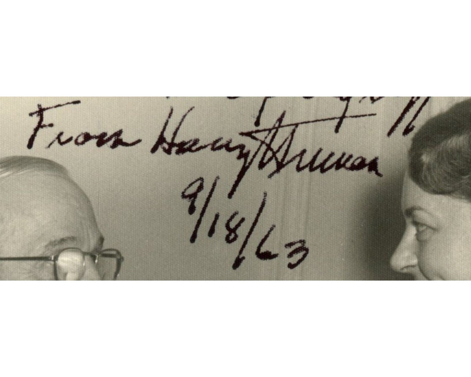 President Harry Truman Unique Signed Original Photograph PSA Auto