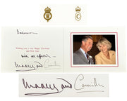 KING CHARLES III & QUEEN CONSORT CAMILLA Signed Christmas Card PSA Auto