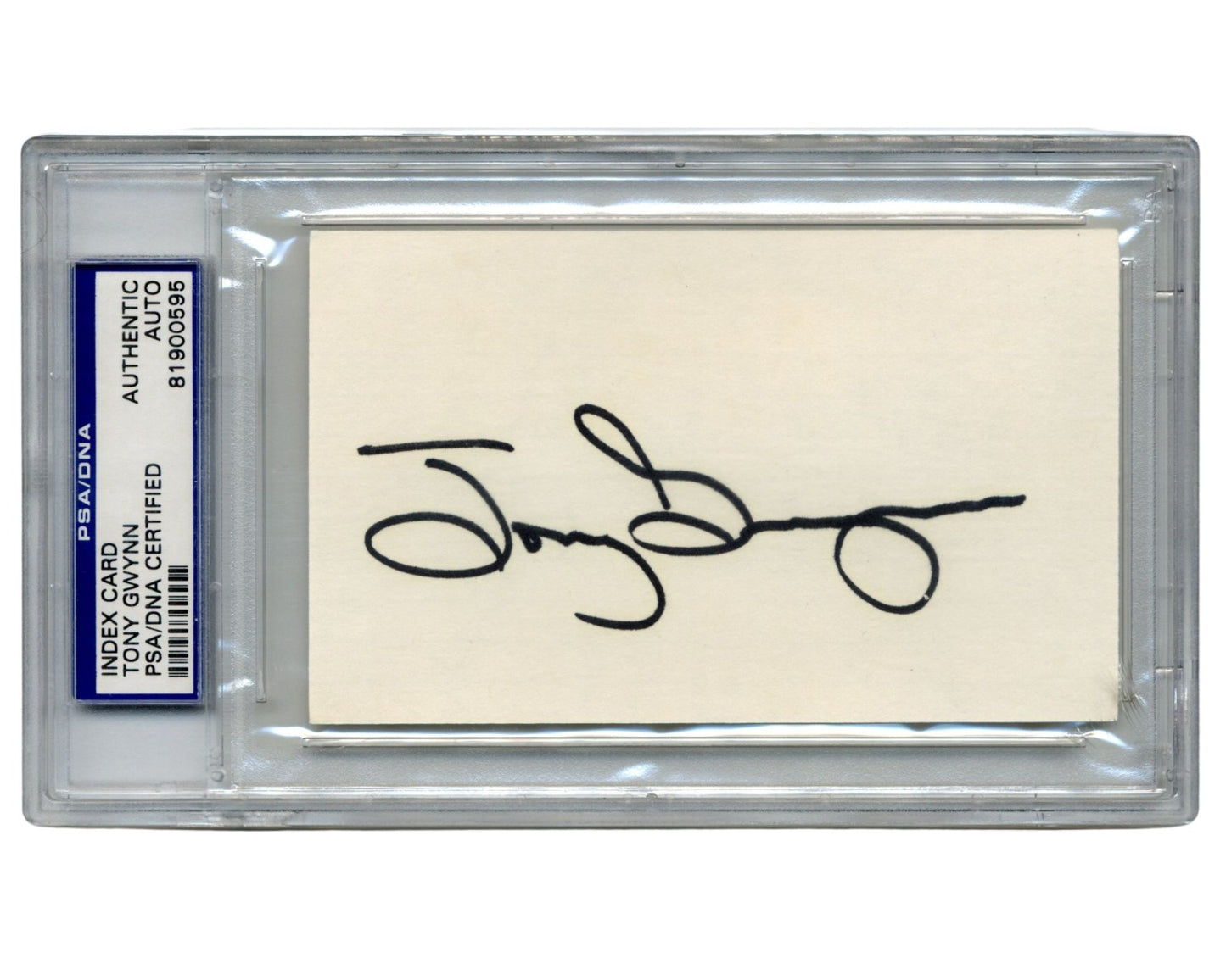 Rare Tony Gwynn Boldly Signed Index Card PSA Auto - Padres Icon & HOFer!