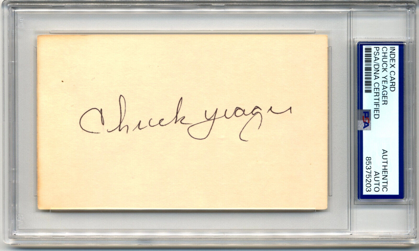 CHUCK YEAGER SIGNED CUT SIGNATURE PSA/DNA WWII AVIATOR & BRIG. GENERAL