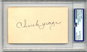 CHUCK YEAGER SIGNED CUT SIGNATURE PSA/DNA WWII AVIATOR & BRIG. GENERAL