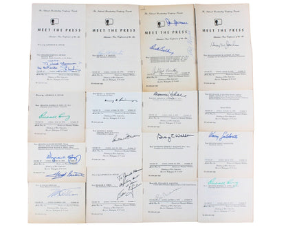 41 Meet the Press Signed Programs Kissinger Wallace Trudeau Goldwater McGovern +