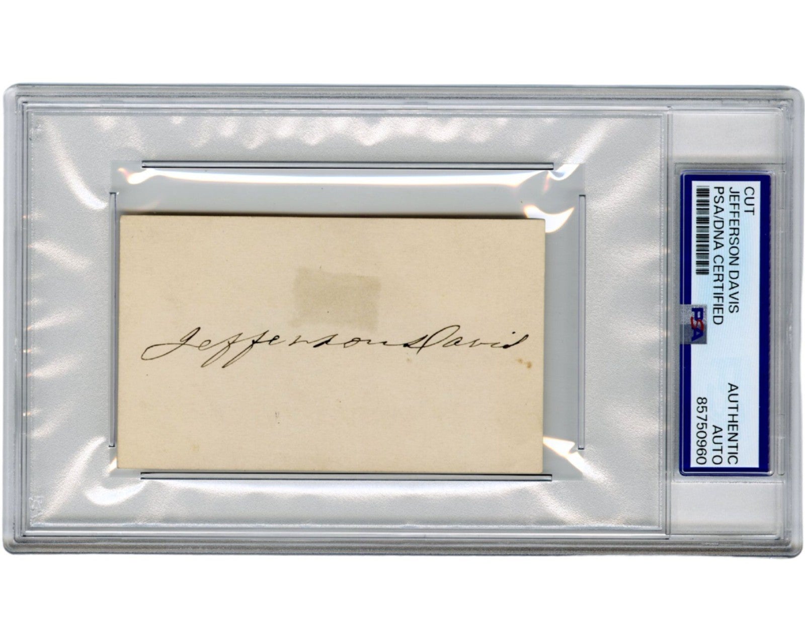 Confederate President JEFFERSON DAVIS Gorgeous Signed Cut PSA Auto