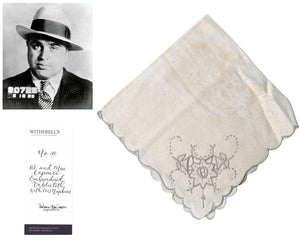 Al Capone's Personally Owned Napkin Ex. Capone Estate, As Seen on Netflix!