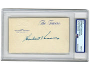President Herbert Hoover Signed Cut Display PSA Mint 9 Bold Auto