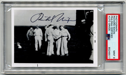 Richard Nixon Signed Original Navy Photo! Fantastic & Rare Example! PSA Mint 9