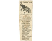 General George McClellan Ohio Soldiers Ballot / Ticket 1864 Election vs. Lincoln