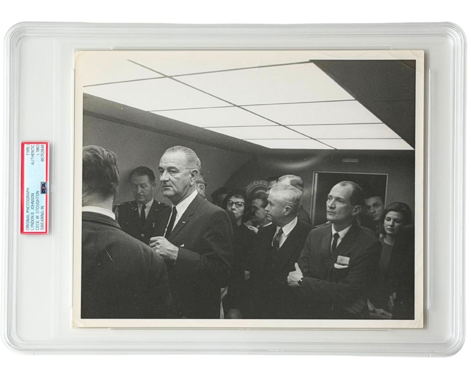 Iconic Lyndon Johnson AF 1 Oath PSA Type 1 Photo - Day of Kennedy Assassination