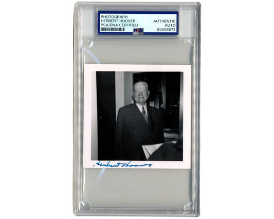 President Herbert Hoover Signed Original Photograph PSA Auto